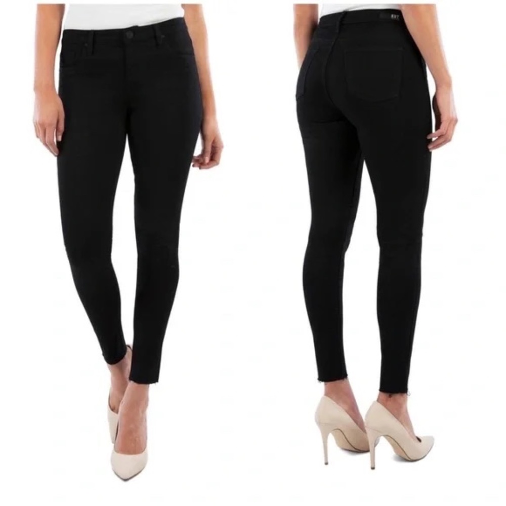 Donna High Rise Fab Ab Ankle Skinny (Black)